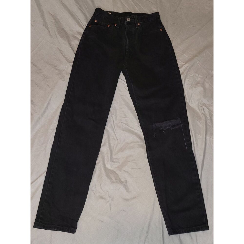 Levis 501 ‘81 Straight Leg Button Fly Womens Jeans - W26/L31 , Faded Black